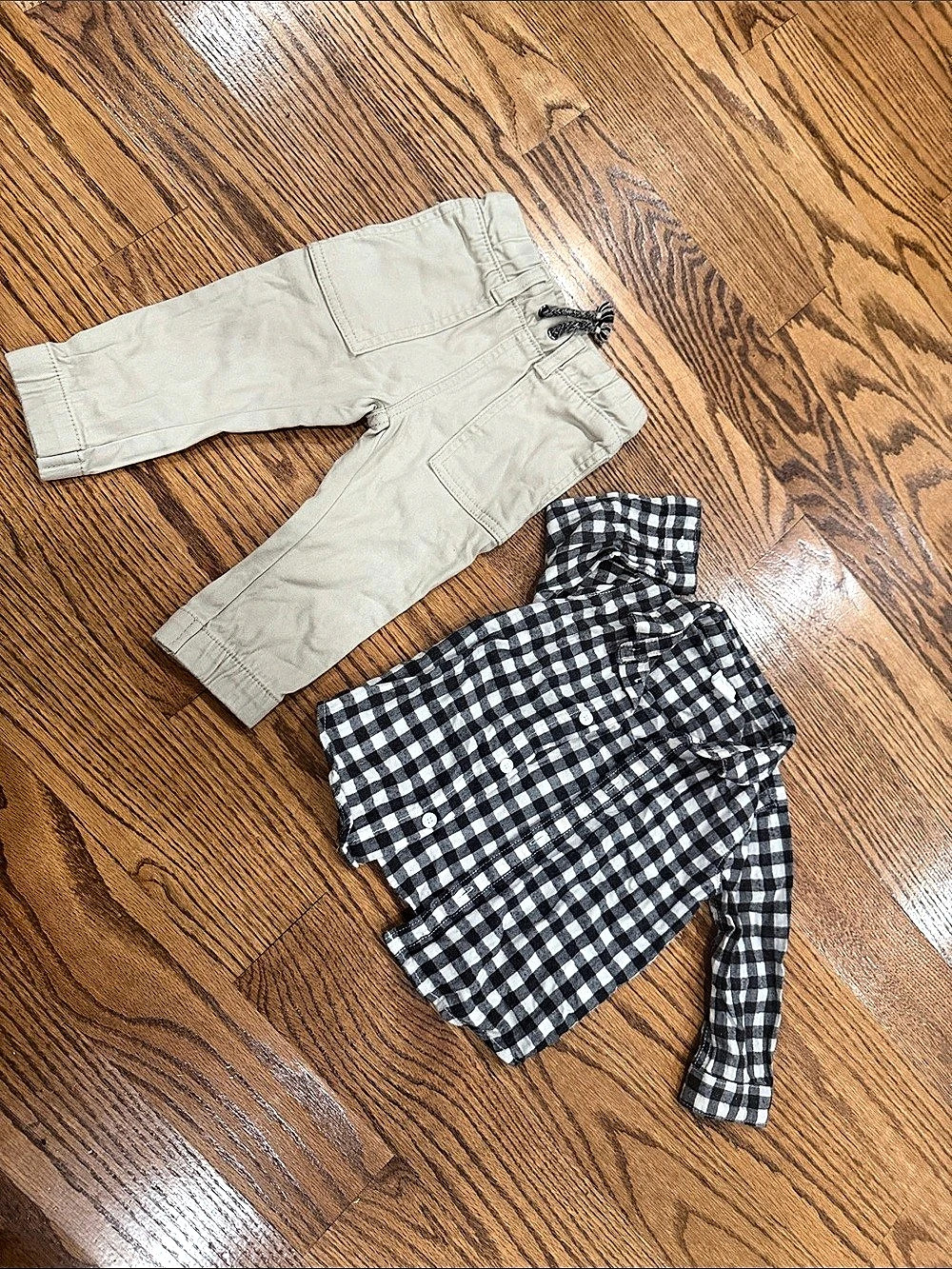 H&M Checkered Matching Set Size 9M